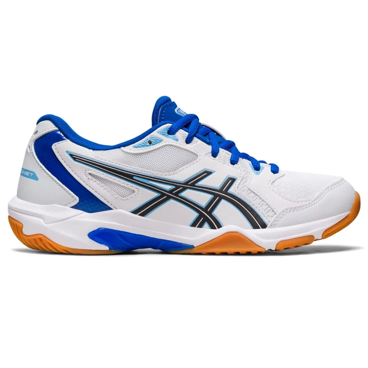 Asics Best Cushion Shoe Asics Gel Rocket 10 Indoor Court Shoe White Arctic Blue Size 8.5 Pair of Shoes