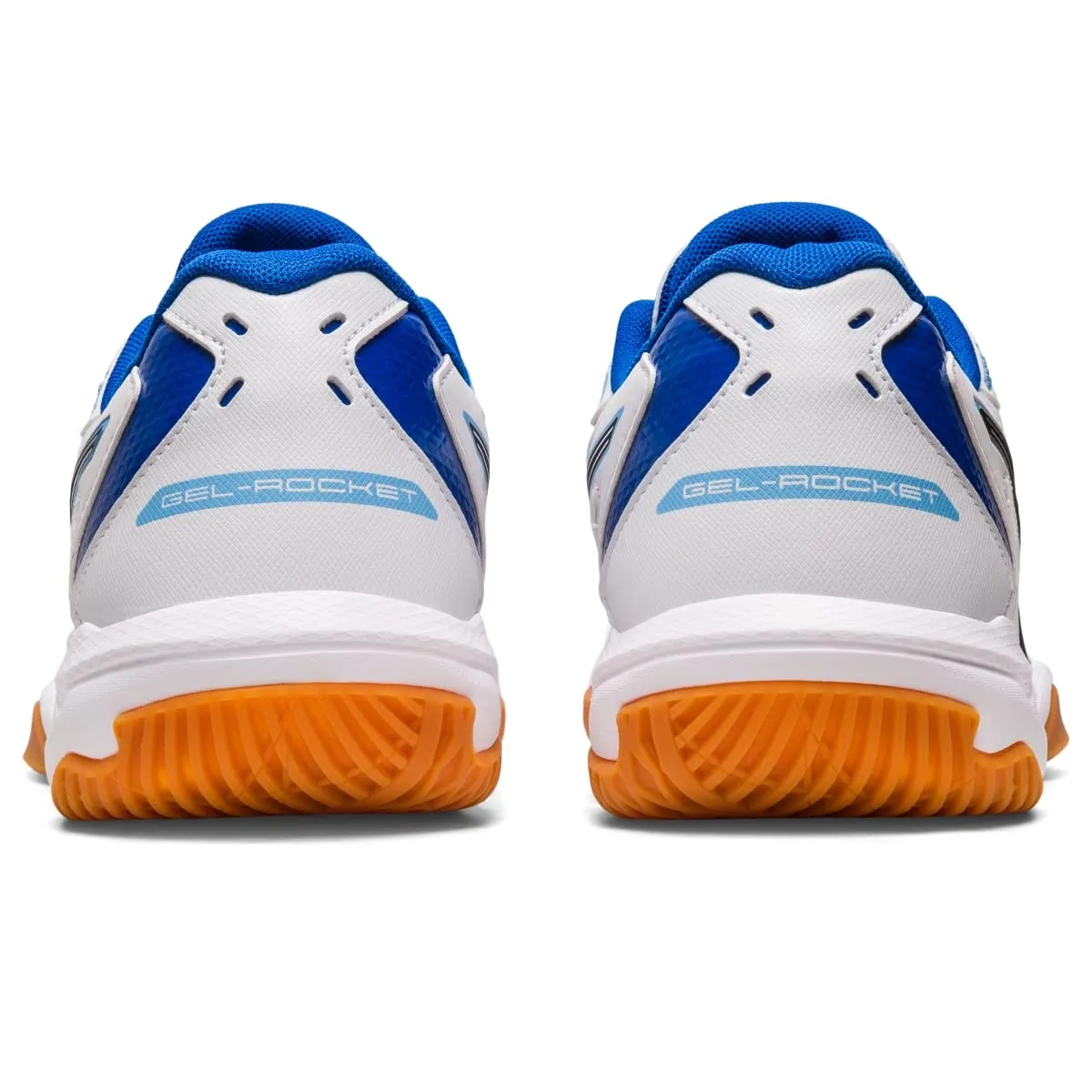 Asics Gel Rocket 10 Indoor Court Shoe White Arctic Blue Size 8.5 Pair of Shoes Asics Shoes For Badminton