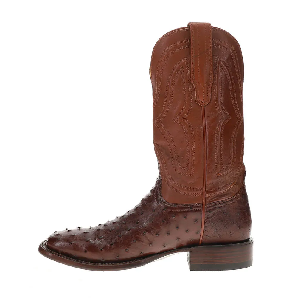 Above Knee Boots Leather Emmitt Broad Square Toe Ostrich Cowboy Boots