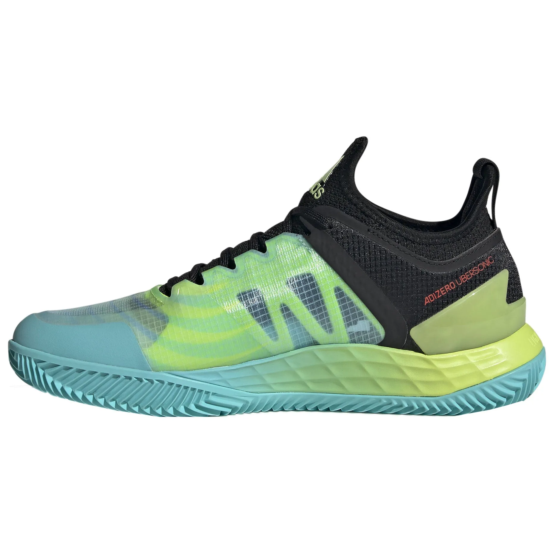 Adidas Shoes Running Adidas Adizero Ubersonic 4 Clay Black-Lime Womens Tennis Shoes