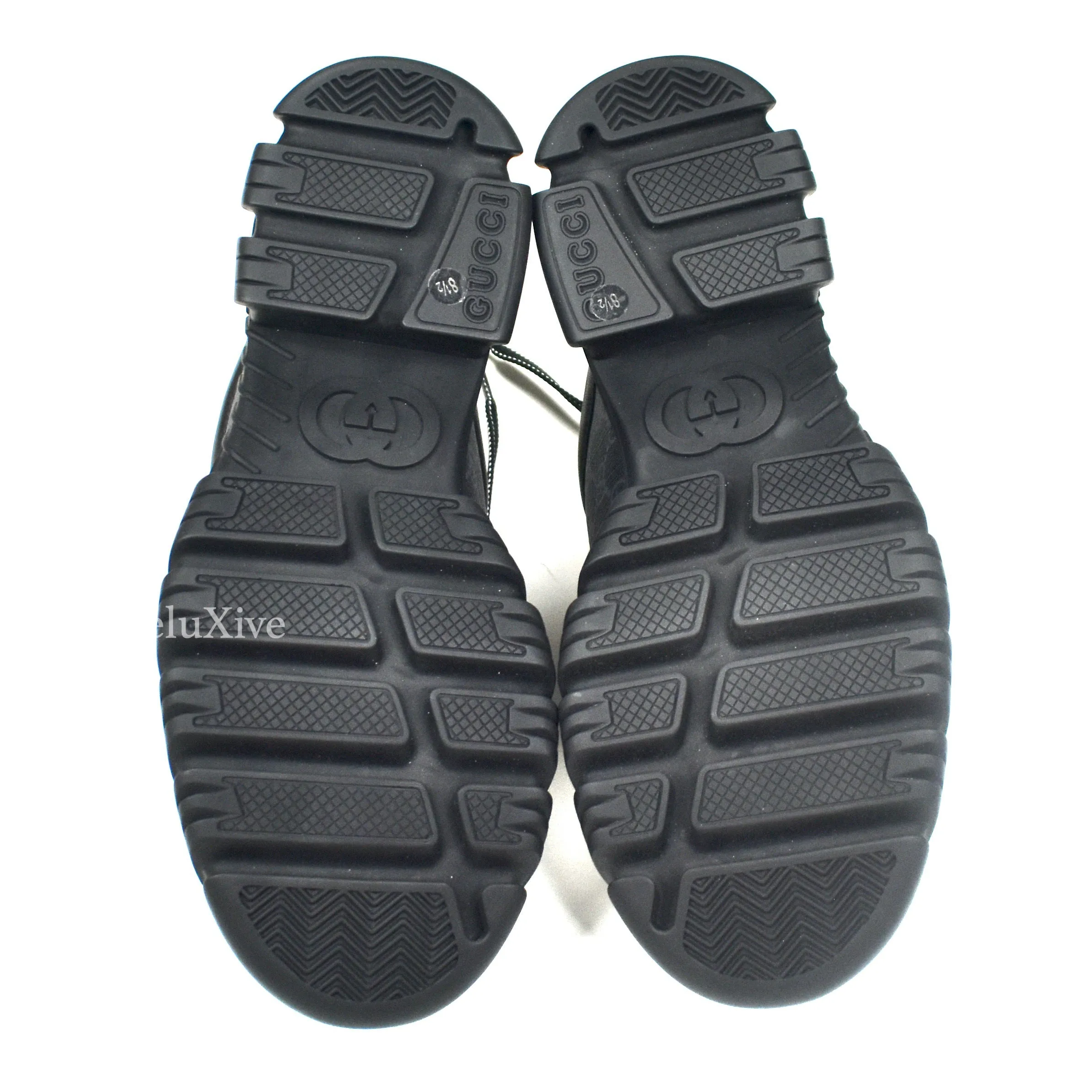 Sloth Slippers Gucci - Black GG Supreme Monogram Chunky Sole Shoes
