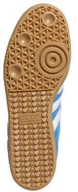 Adidas Samba ADV / Blue Bird / Cloud White / Gold Metallic Customized Adidas Shoes