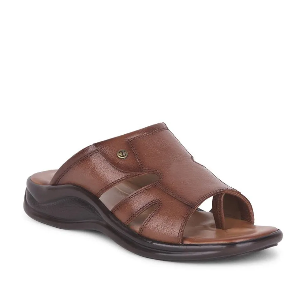 Healers Casual Tan Toe Ring Slippers For Men 2013-903 By Liberty Wedding Party Sandals