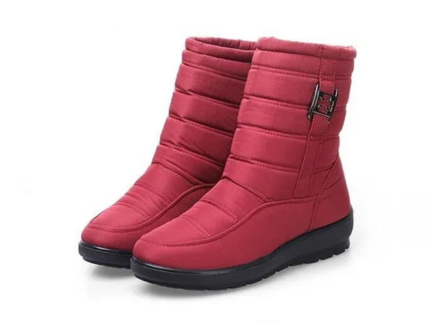 Snow Boots 2017 Brand Women Winter Boots Mother Shoes Antiskid Waterproof Flexible Women Fashion Slip On Winter Shoes