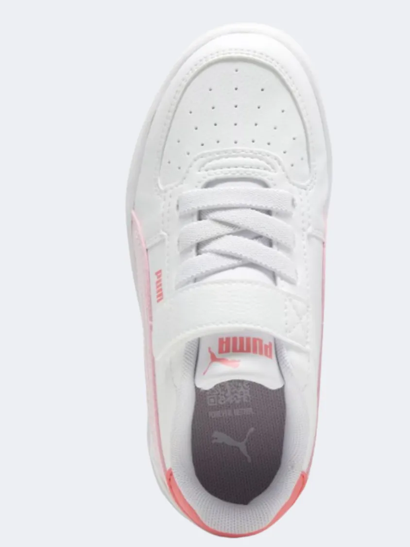Puma Caven 2 Ac Plus Ps-Boys Lifestyle Shoes White/Pink Discount Asics Tennis Shoes