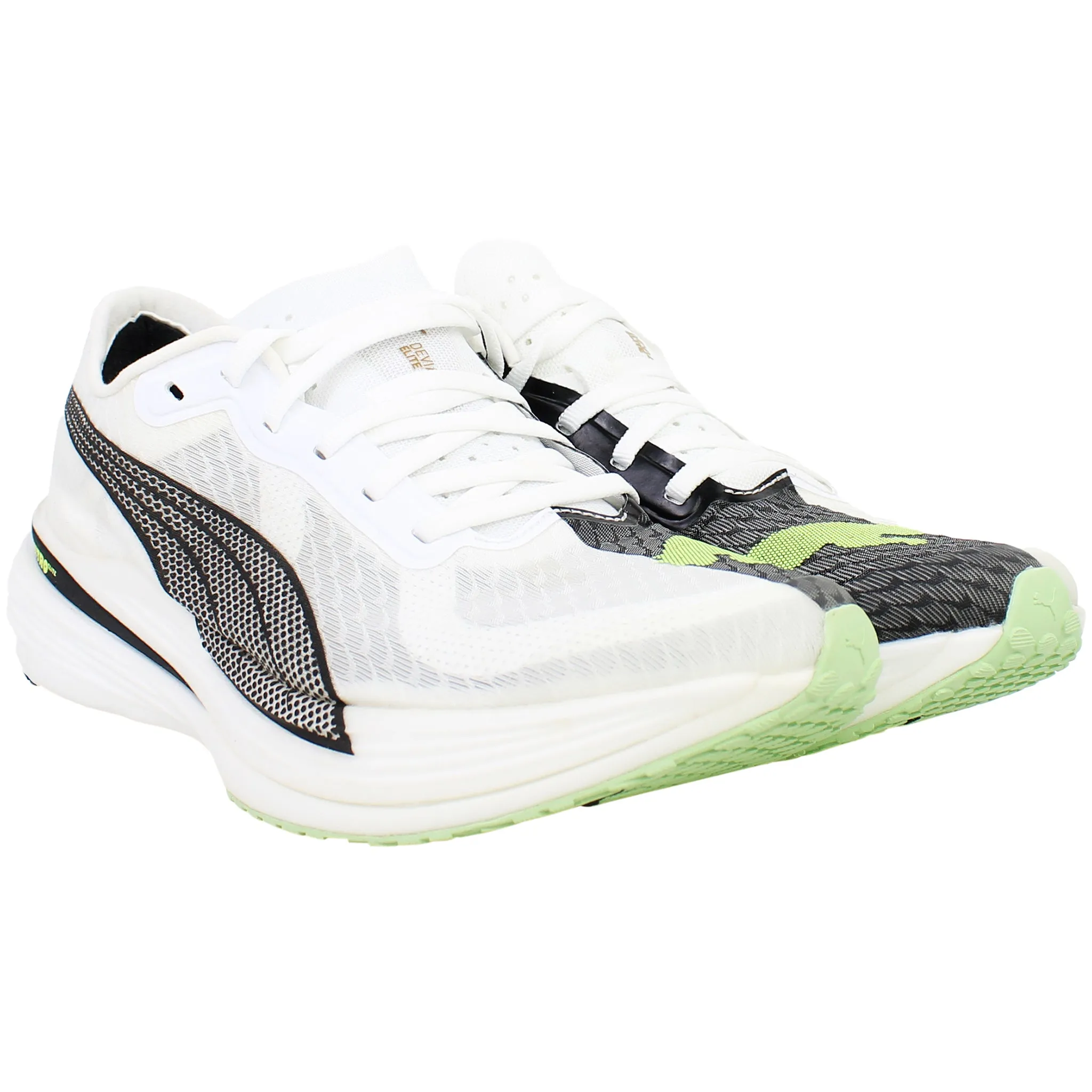 Puma Deviate Nitro Elite 2 White/Black Womens Running Shoes Best Asics Jogging Shoes