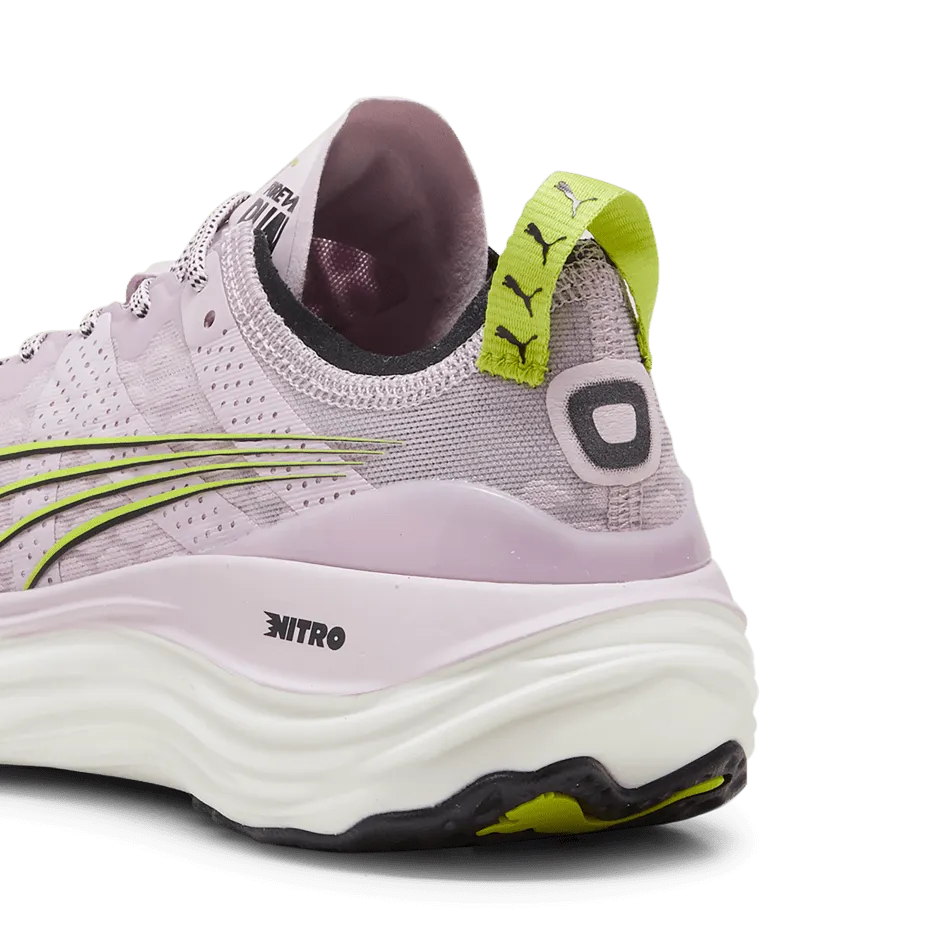 Puma ForeverRun Nitro Women's  Running Shoes in Grape Mist-Puma Black-Lime Pow SS24 Asics Gel Flux 4 Running Shoe