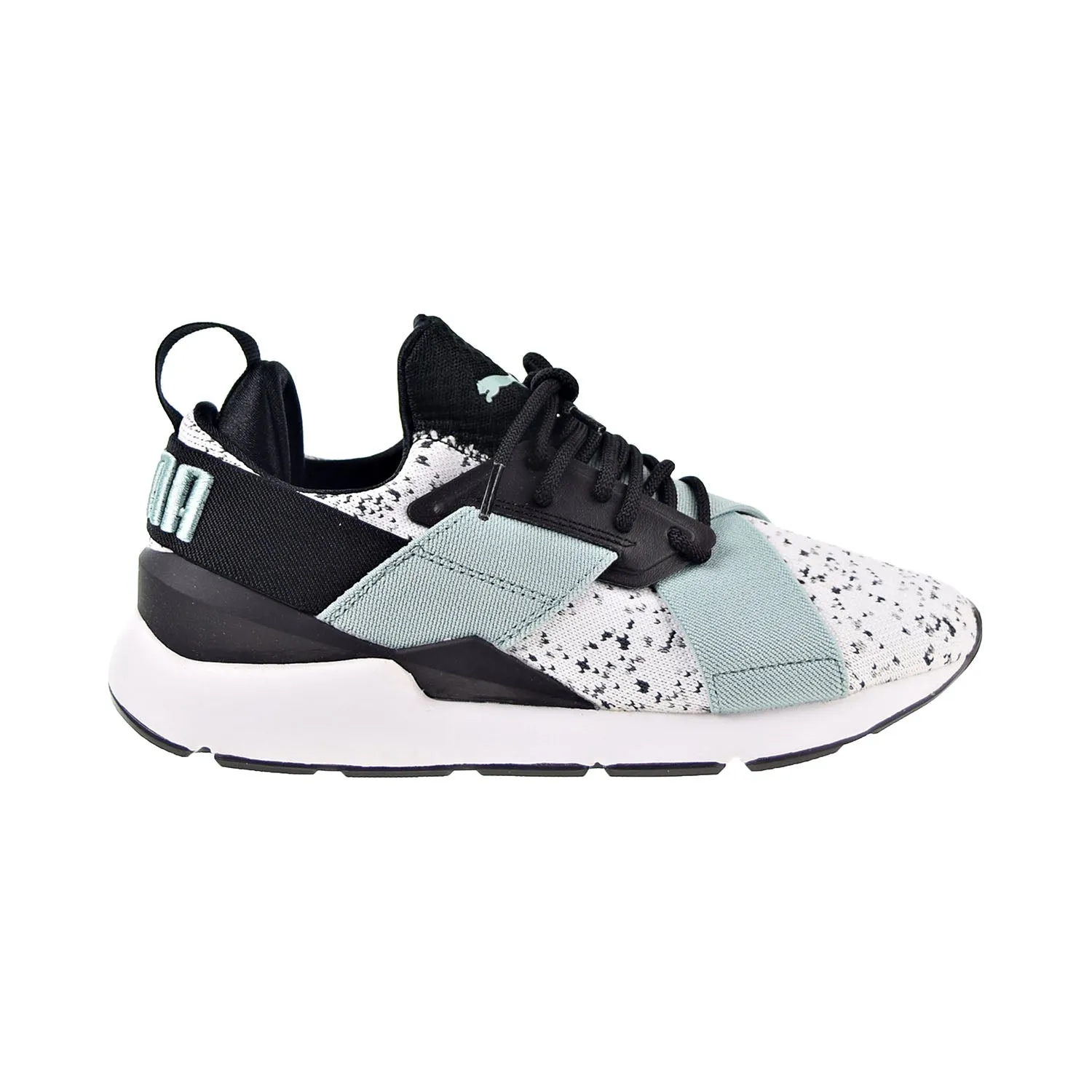 Asic Shoes Online Puma Muse Solst Women's Shoes White-Aquifer-Black