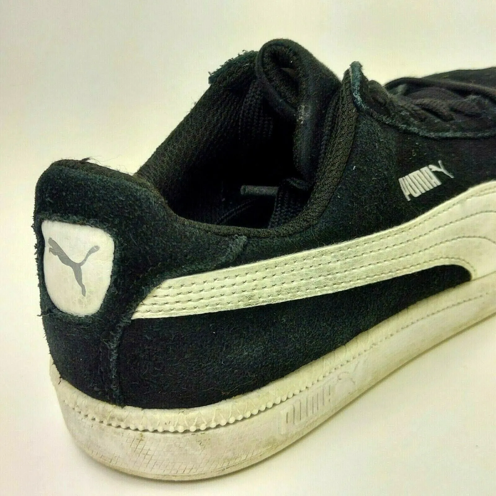 Puma Smash Youth Black White Suede Athletic Comfort Walking Sneakers Size 4C Asics Shoes Size 8