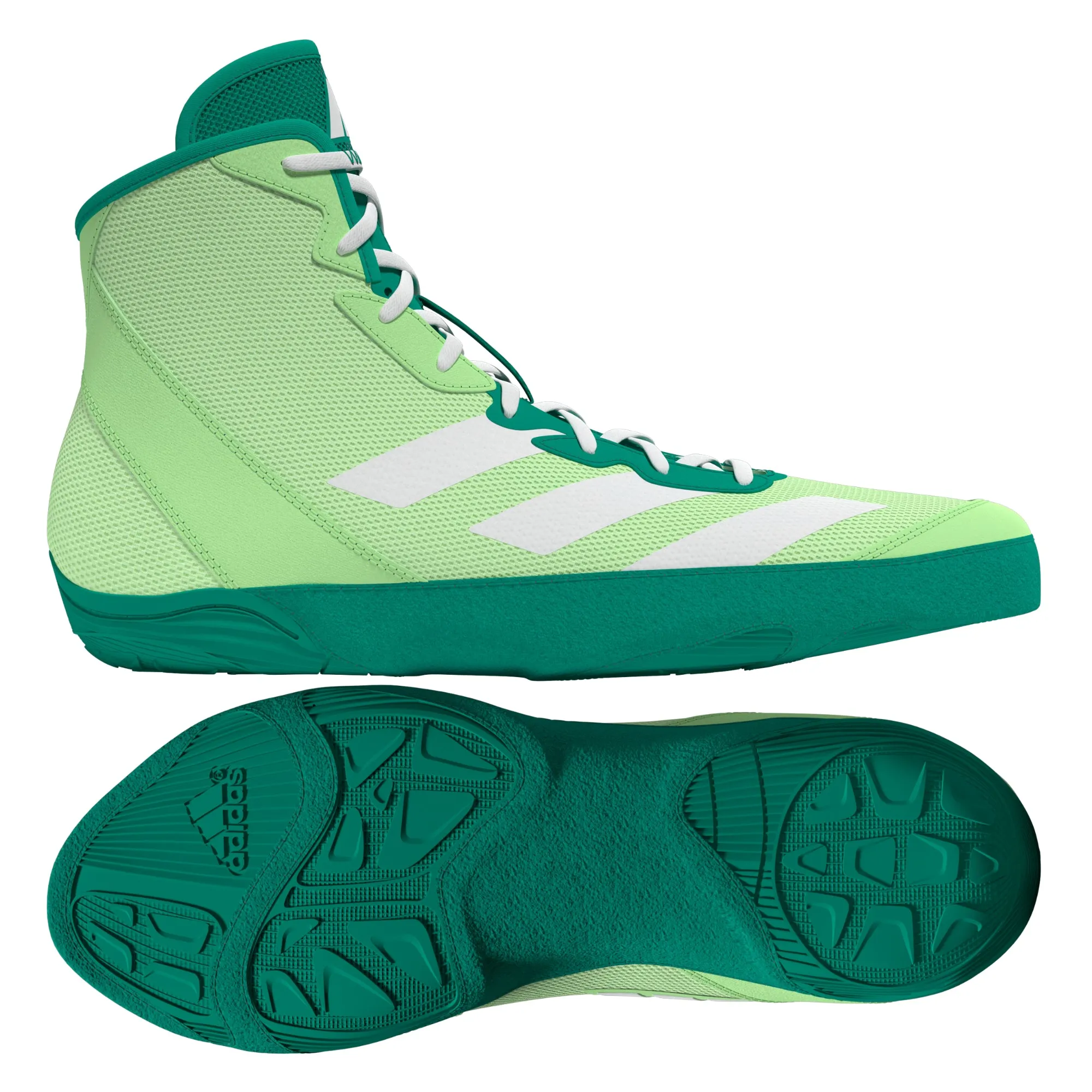 Adidas Outlet Tennis Shoes Adidas Adizero Lime/White/Teal Wrestling Shoes