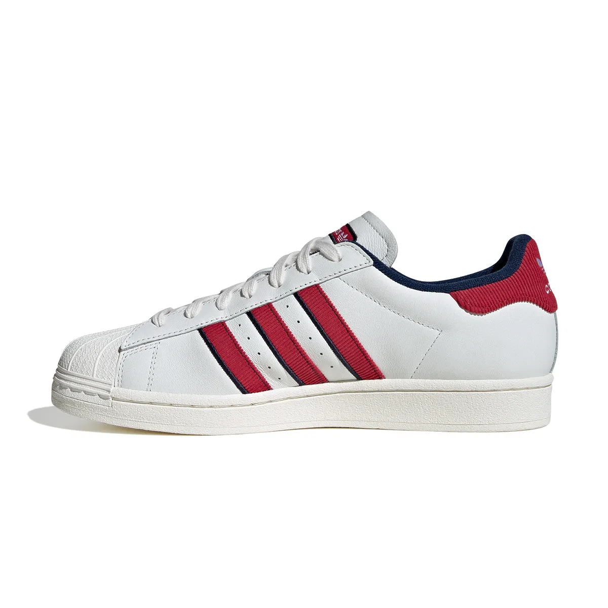 Superstar 'White Team Victory Red Night Indigo' Custom Design Adidas Shoes