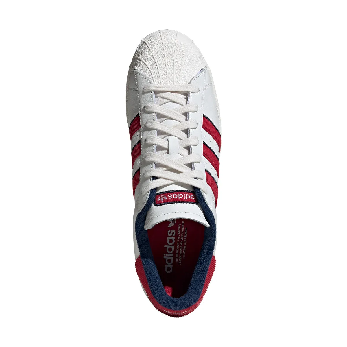 Superstar 'White Team Victory Red Night Indigo' Adidas Animal Print Shoes