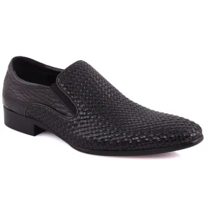 Mens DARCY Textured Detailing Evening Loafers Styles Of Flat Shoes