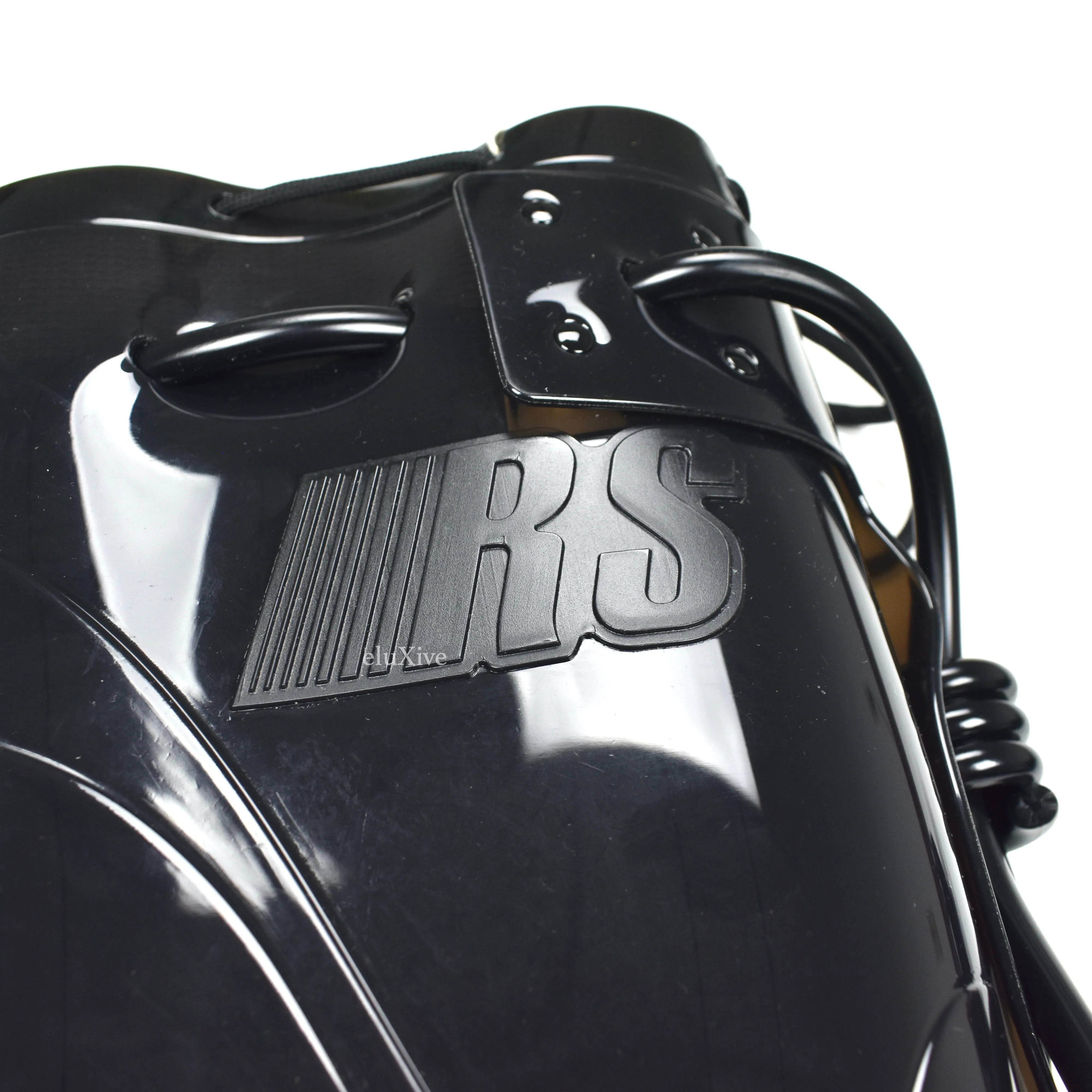 Raf Simons - Black PVC Blade Runner Futuristic Rubber Boots Walker Slides