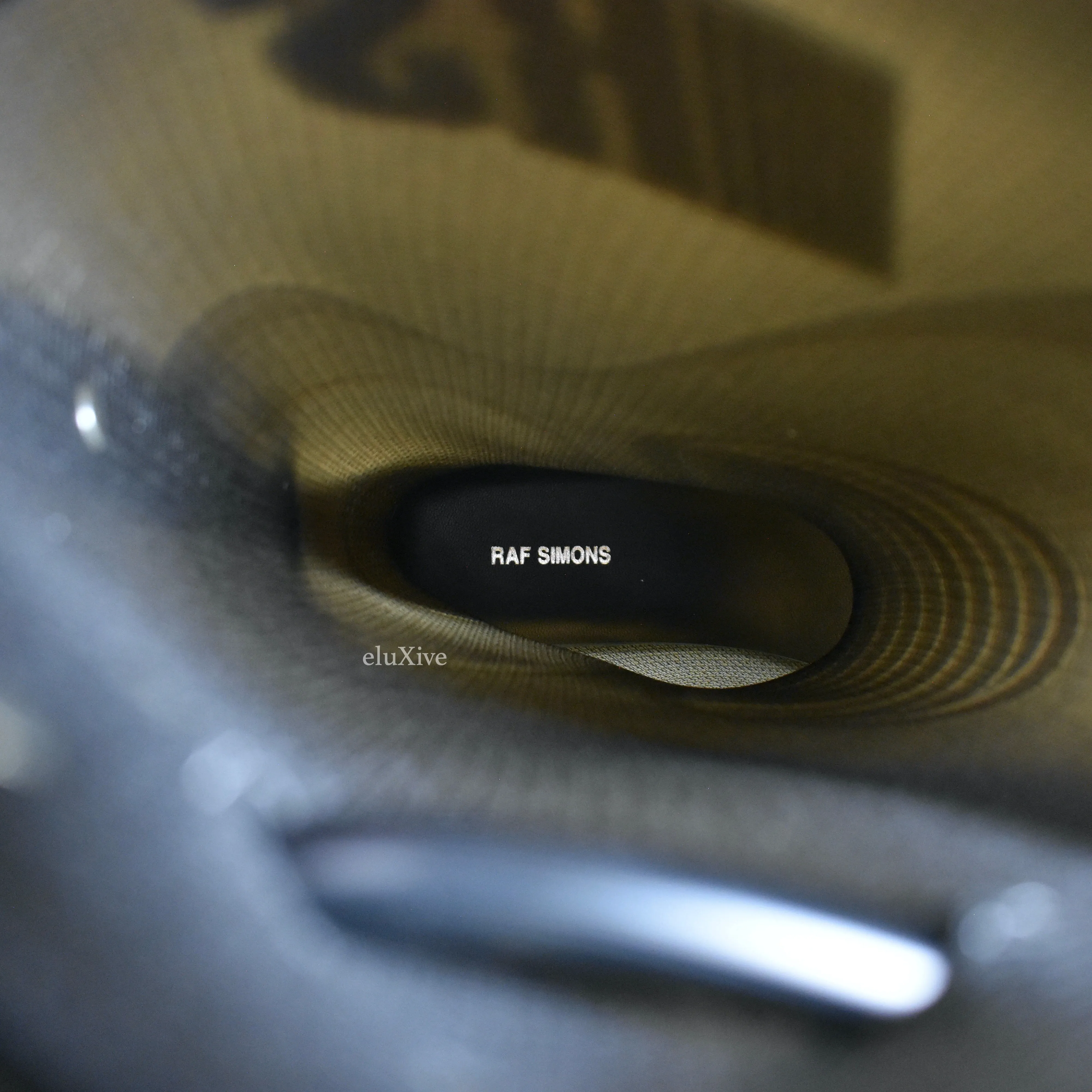 Raf Simons - Black PVC Blade Runner Futuristic Rubber Boots Overland Sheepskin Slippers