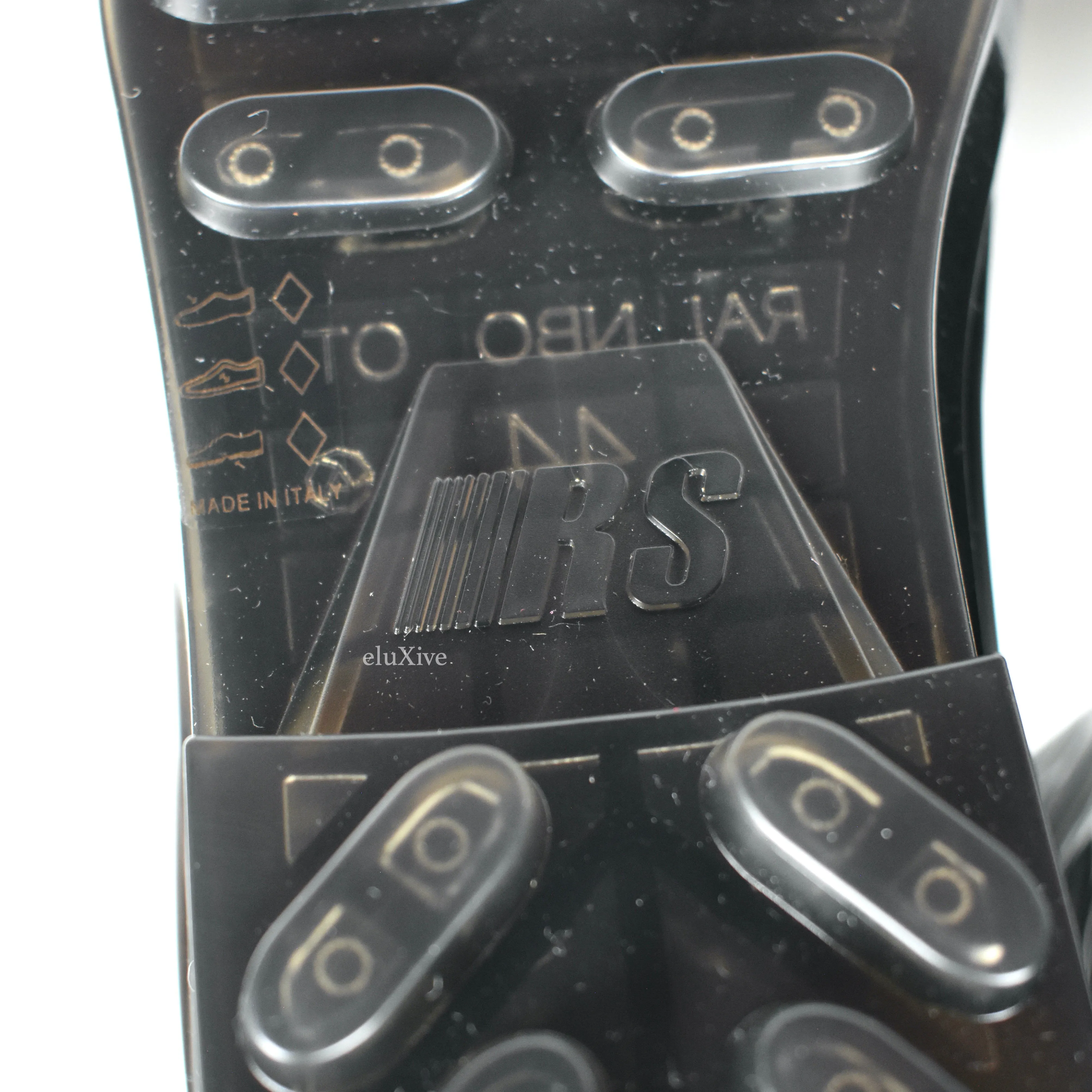 Slider Slippers For Ladies Raf Simons - Black PVC Blade Runner Futuristic Rubber Boots