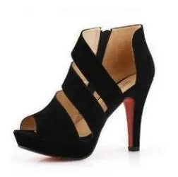 summer club Women's shoes The fish's mouth Side zipper Fine with waterproof ultra-high documentary shoes Ozark Trail Shoes Waterproof