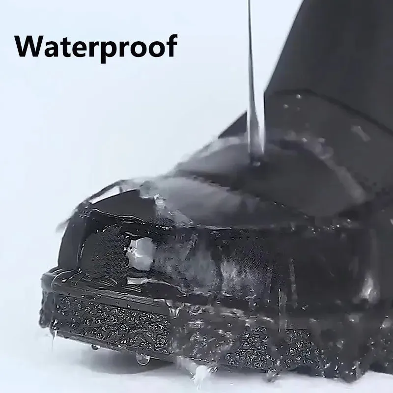 Rimocy Non Slip Waterproof Snow Boots for Women Thick Plush Winter Ankle Boots Woman Platform Keep Warm Cotton Padded Shoes Are Shoes Waterproof