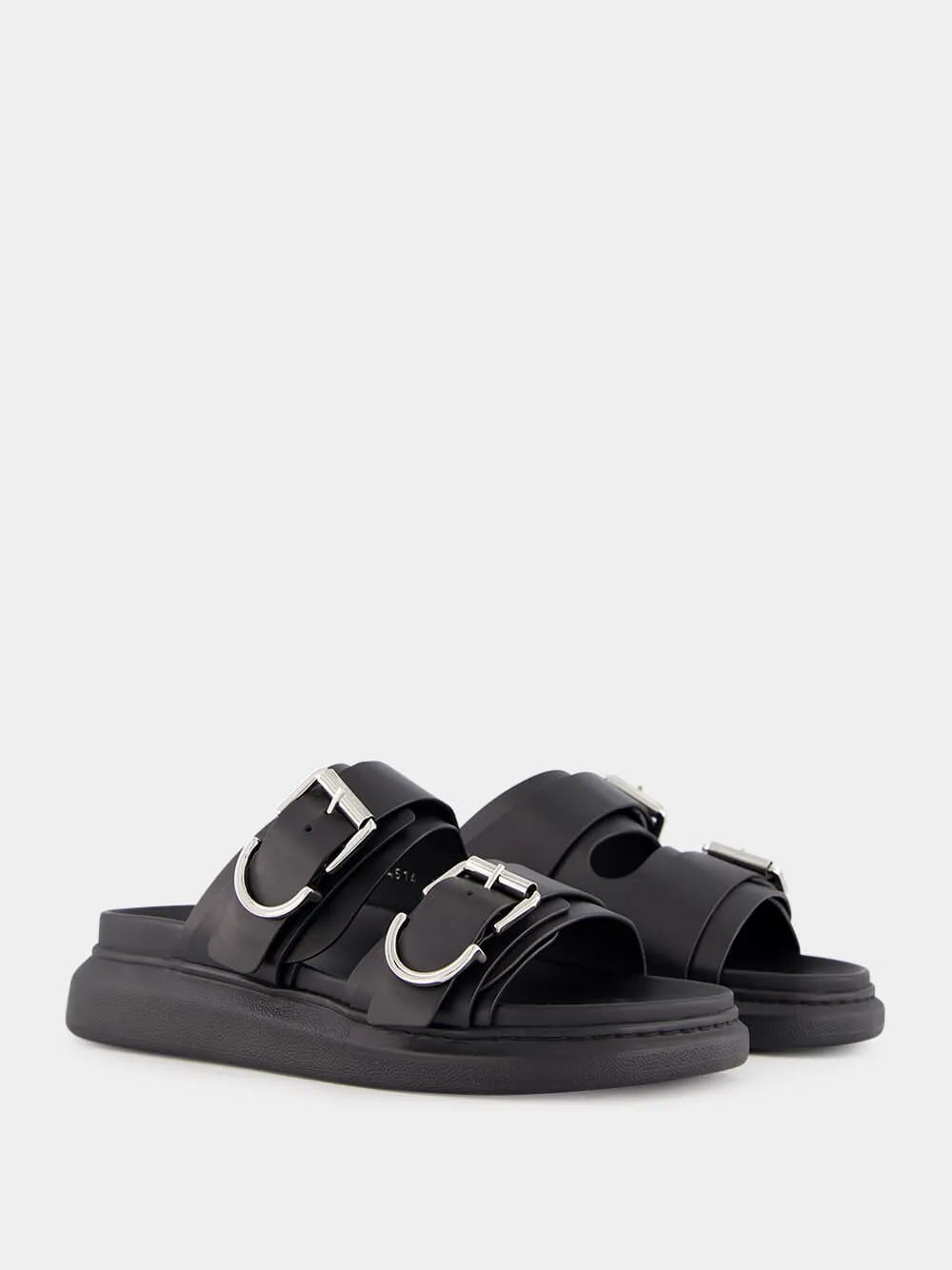 Black Hybrid Slide Dress Sandals With Arch Support