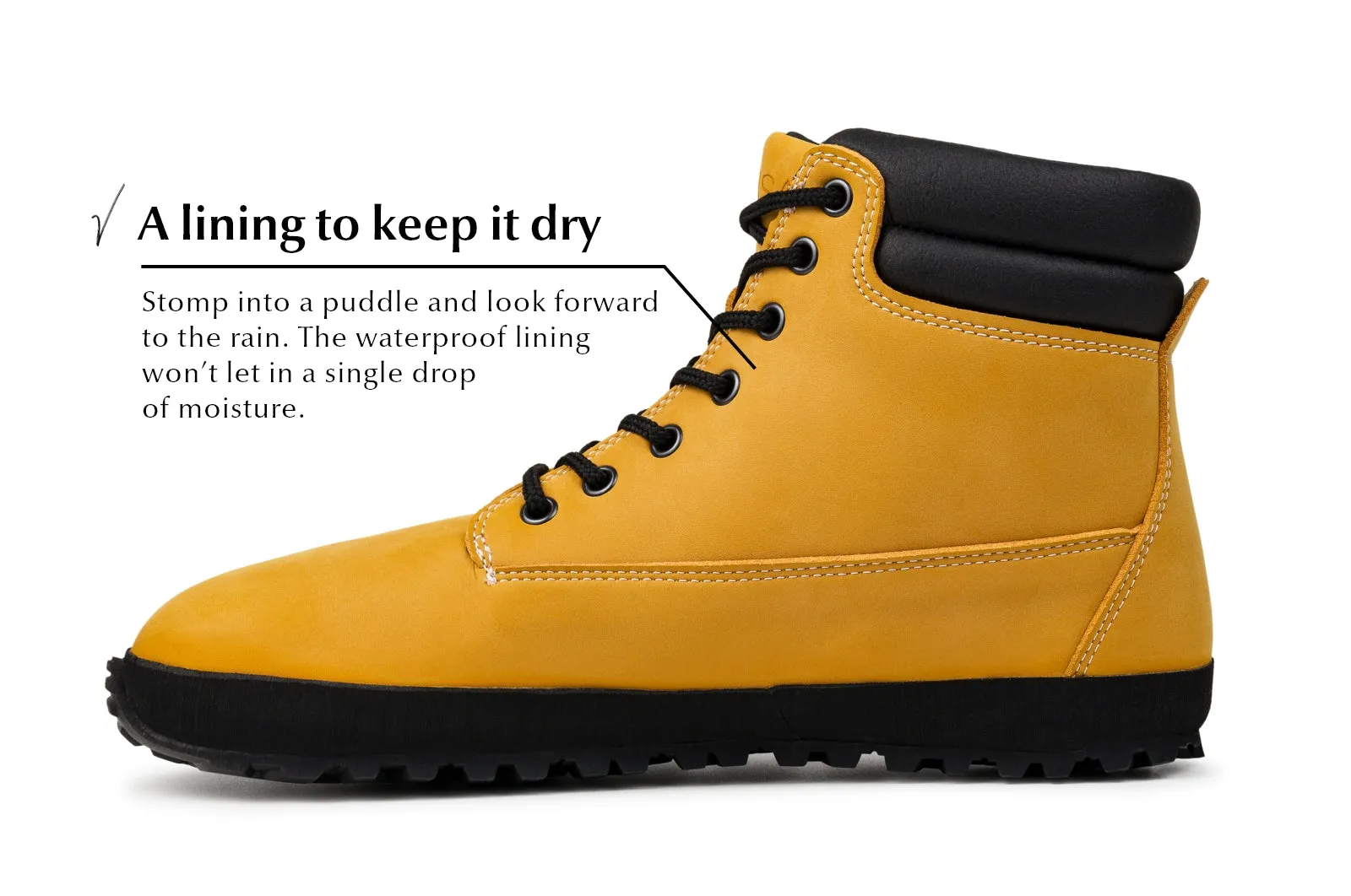 Oasis Hiking Shoes Men's barefoot shoes Shuma Nature mustard nubuck