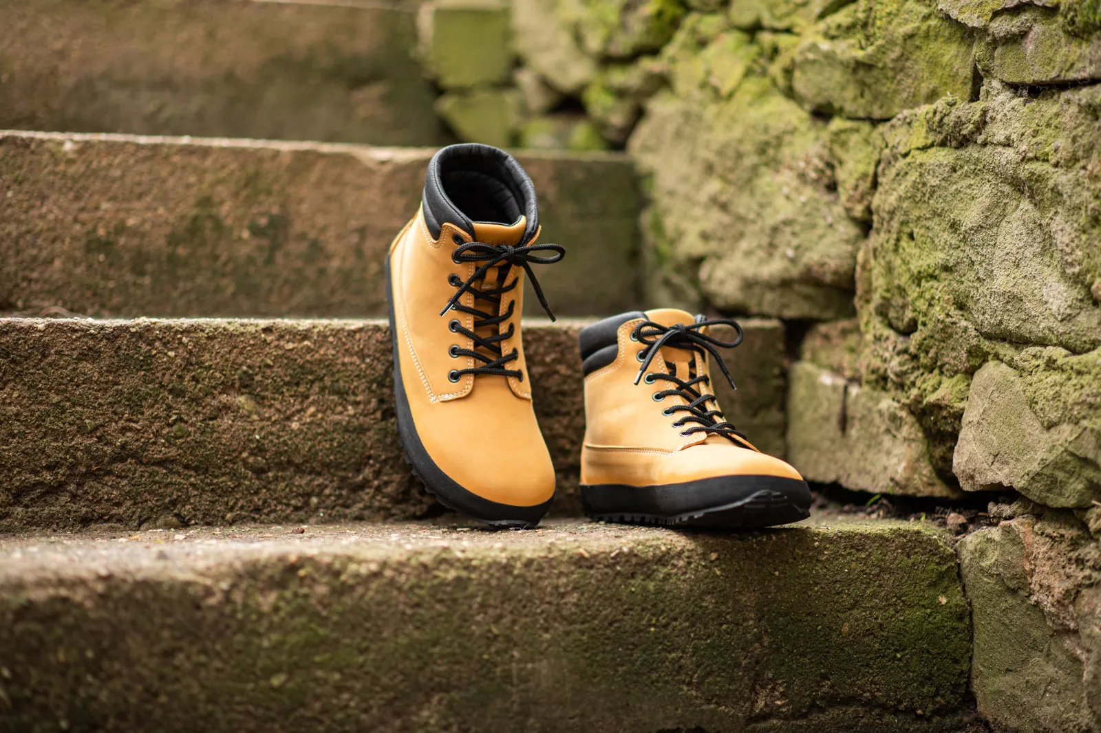 Outdoor Hiking Shoes Men's barefoot shoes Shuma Nature mustard nubuck