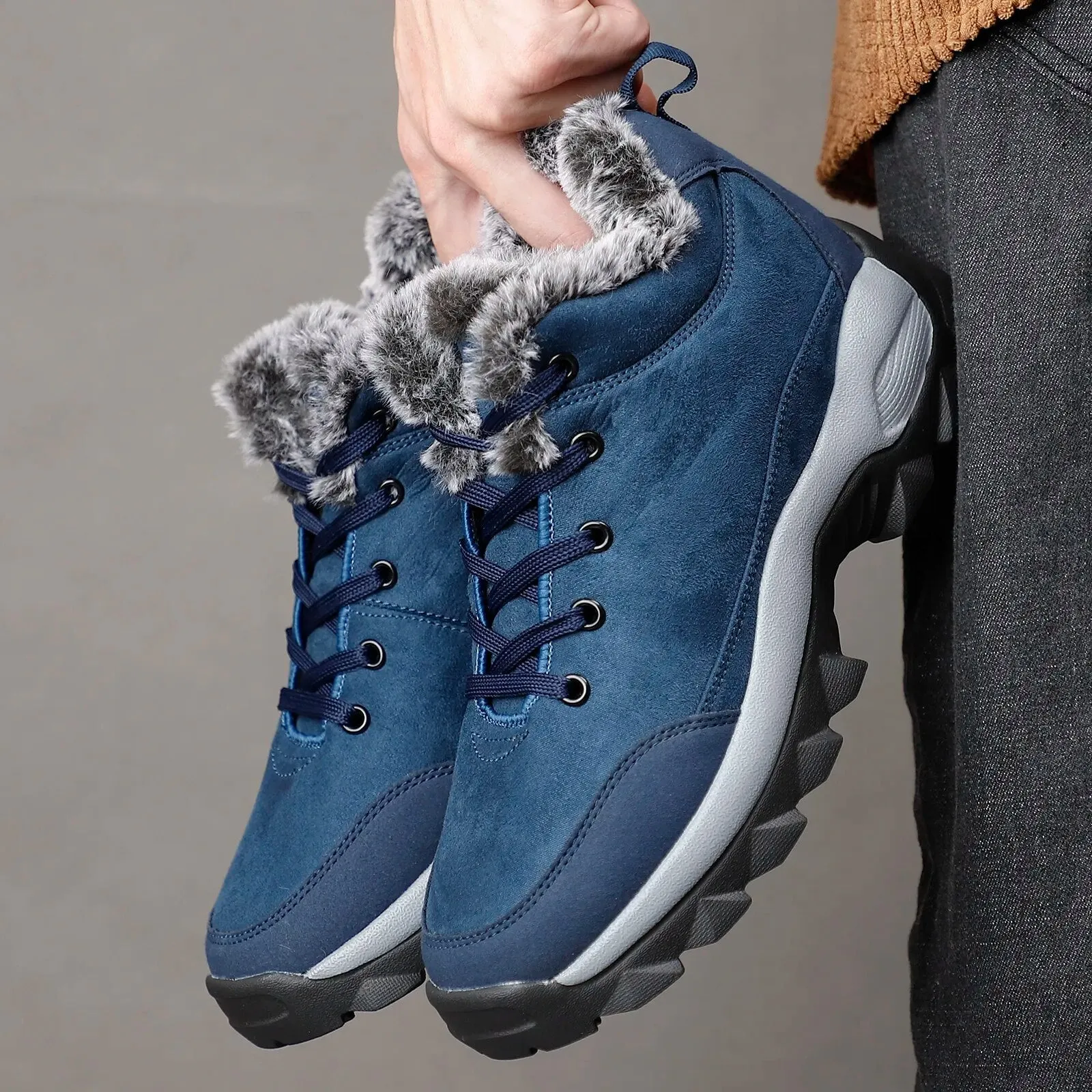 Best Low Hiking Shoes Riolio Men Snow Boots Winter Outdoor Walking Shoes light Sneakers for Men Winter Shoes Botines Tenis Mens Hiking Ankle Boots Footwear