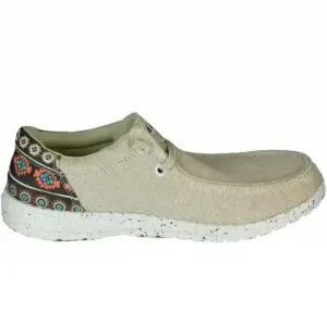 Roper Womens Hang Loose Casual Shoes Slip On Canvas Aztec Accent On Running Casual Shoes