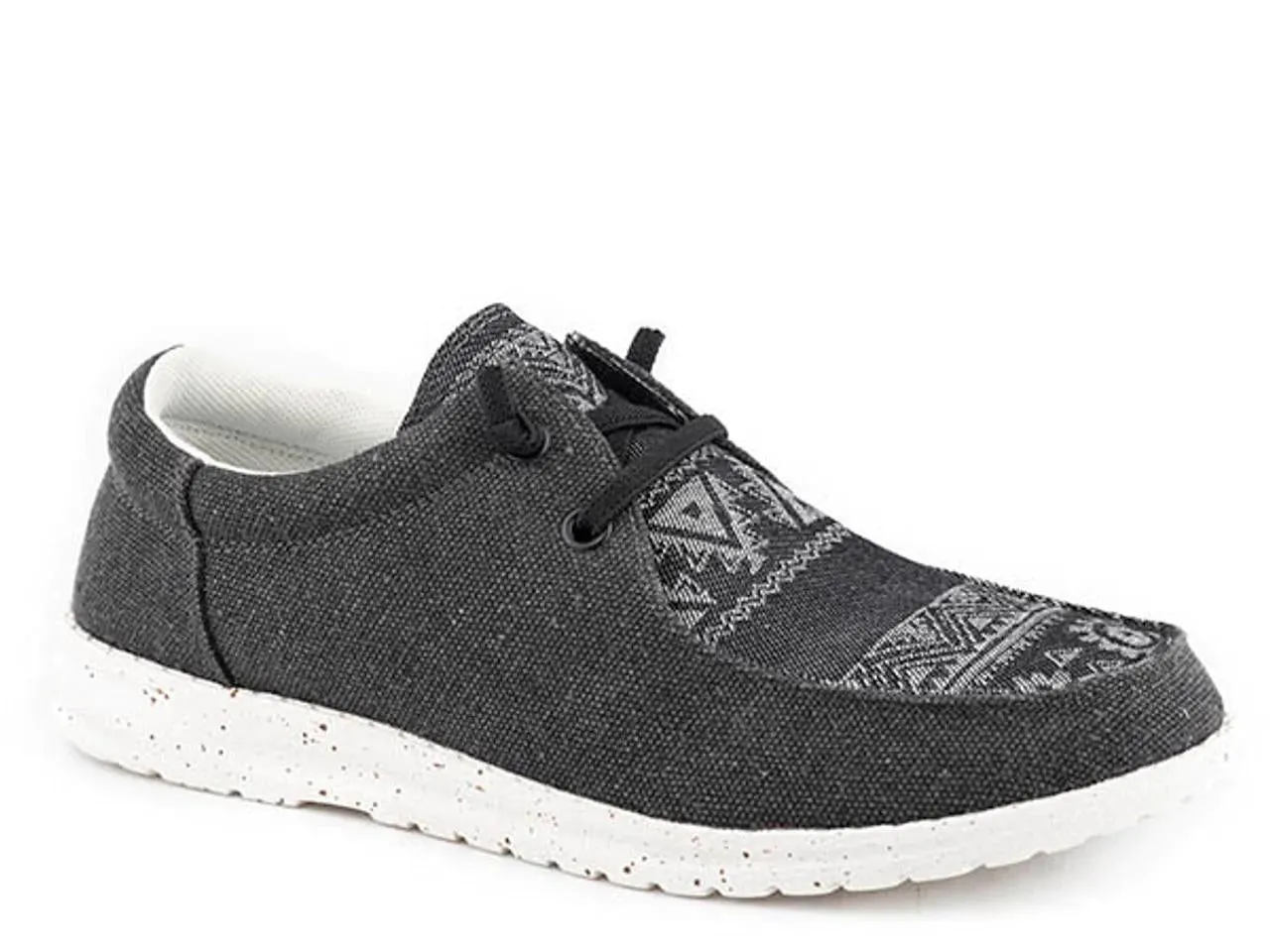 Force 1 Lv8 2 Casual Shoes Roper Womens Hang Loose Casual Shoes Slip On Canvas Aztec Accent