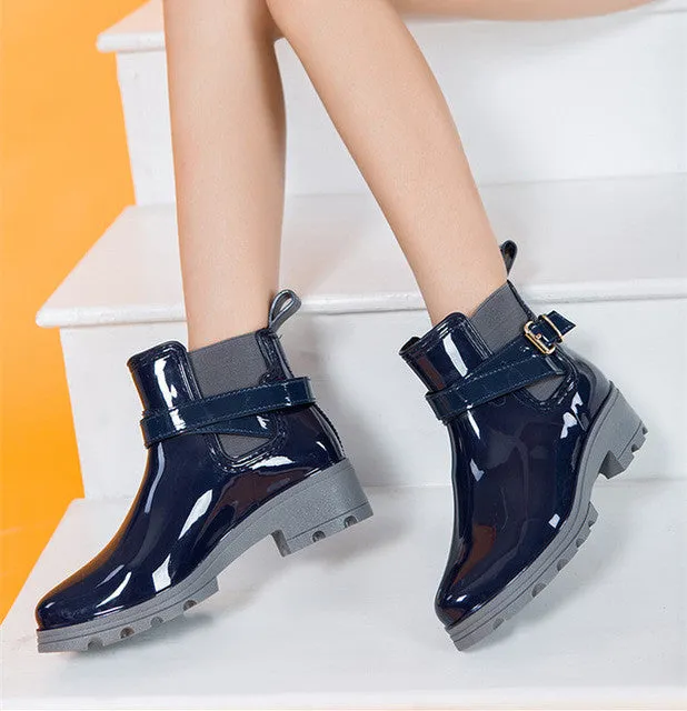 Rubber Shoes Women Rain Boots For Girls Ladies Walking Waterproof Women Boots Winter Summer Spring Ankle Martins Woman Rainboots Waterproof Thermal Shoes