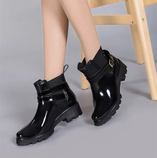 Waterproofing Suede Shoes With Hairspray Rubber Shoes Women Rain Boots For Girls Ladies Walking Waterproof Women Boots Winter Summer Spring Ankle Martins Woman Rainboots