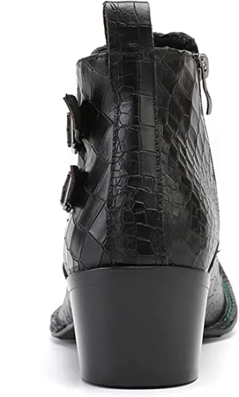 Sand In My Boots Tickets Men's Western Boots Square Metal Tip Zipper Buckle