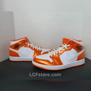Nike Air Jordan 1 Mid SE Electro Orange Asics Snapdown Wrestling Shoe