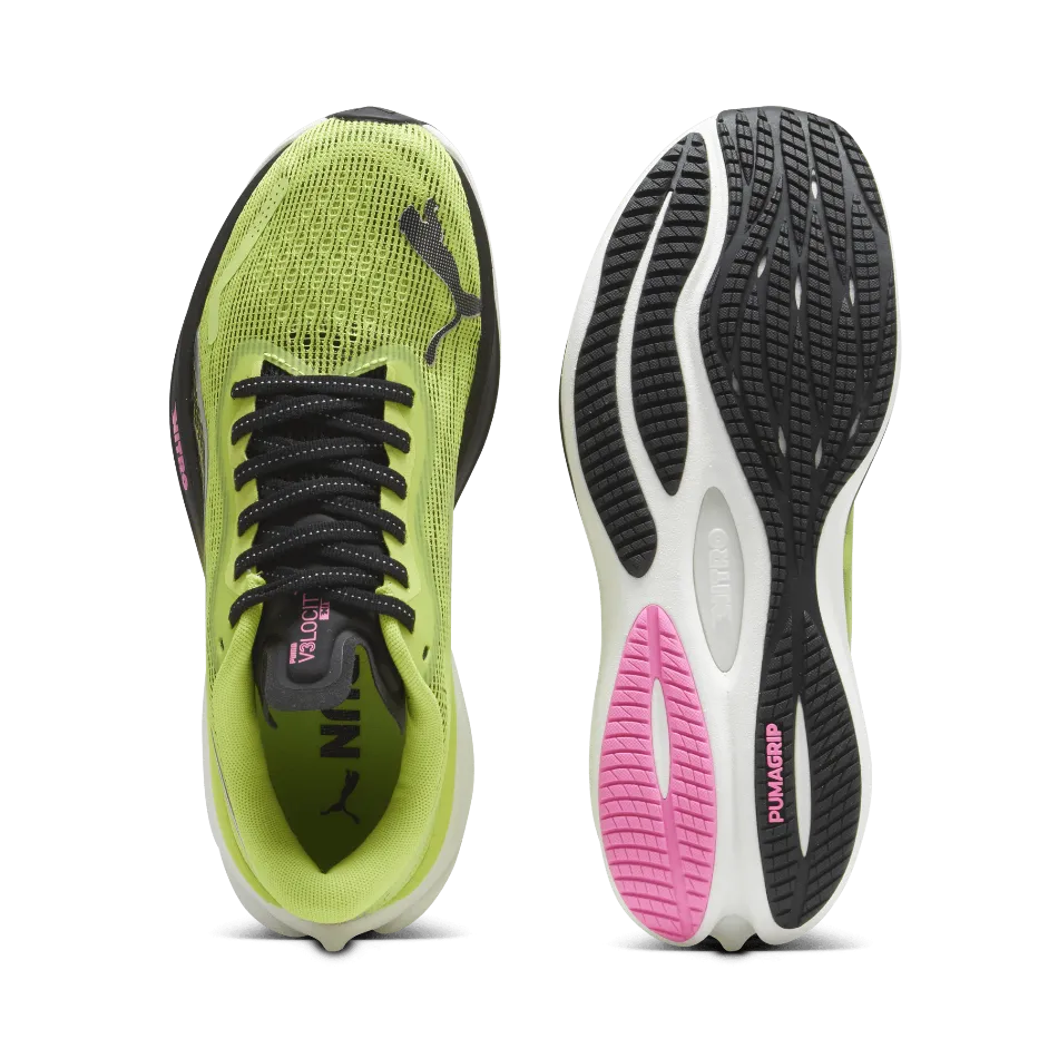 Asics Shoes Good Puma Velocity Nitro 3 Women's  Running Shoes SS24 Lime Pow-PUMA Black-Poison Pink