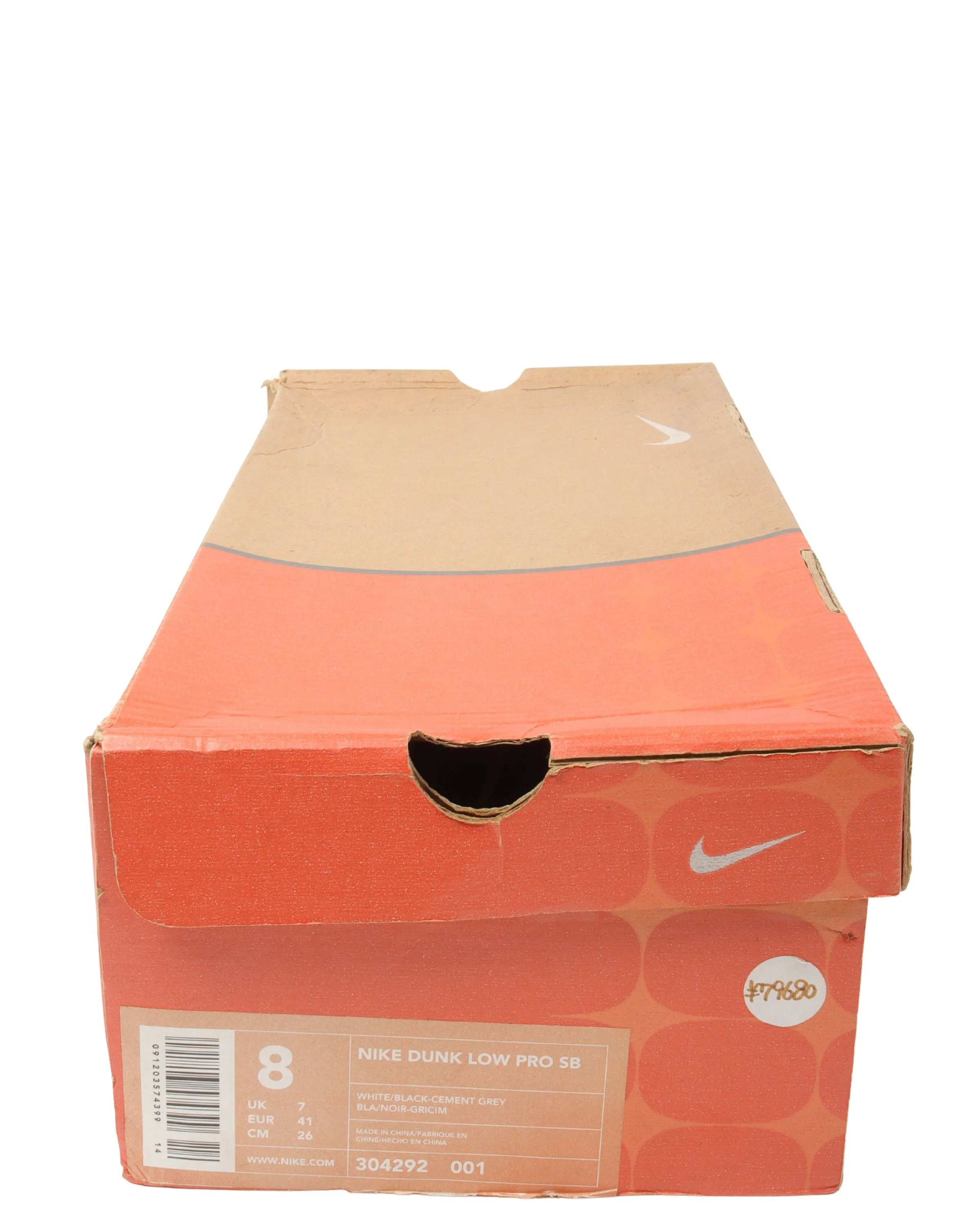 SB Dunk Low 'Supreme White Cement' Asic Gel Kayano Running Shoes