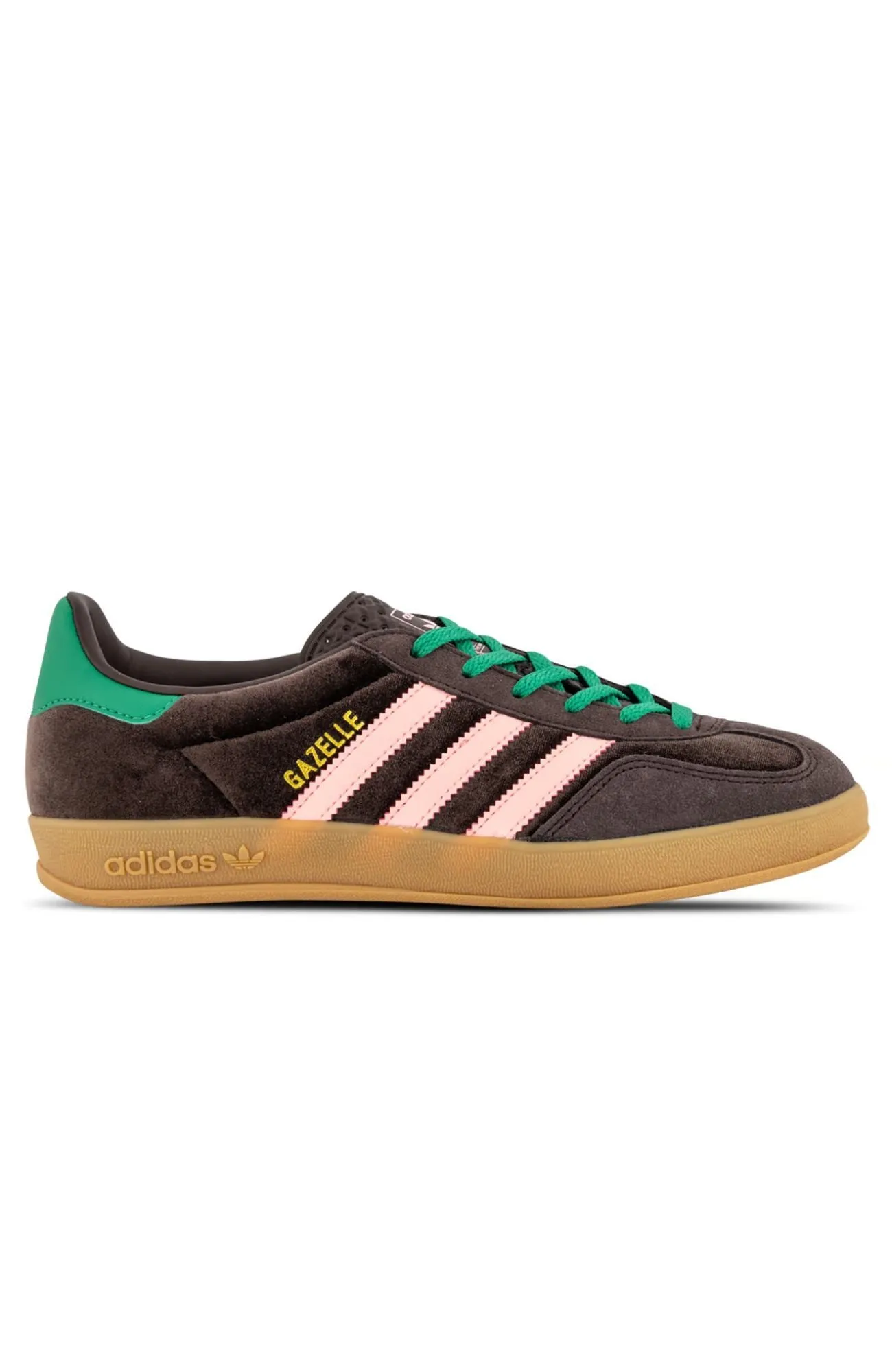 Gazelle Indoor W Dark Brown Glow Pink Court Green Adidas Youth Shoes