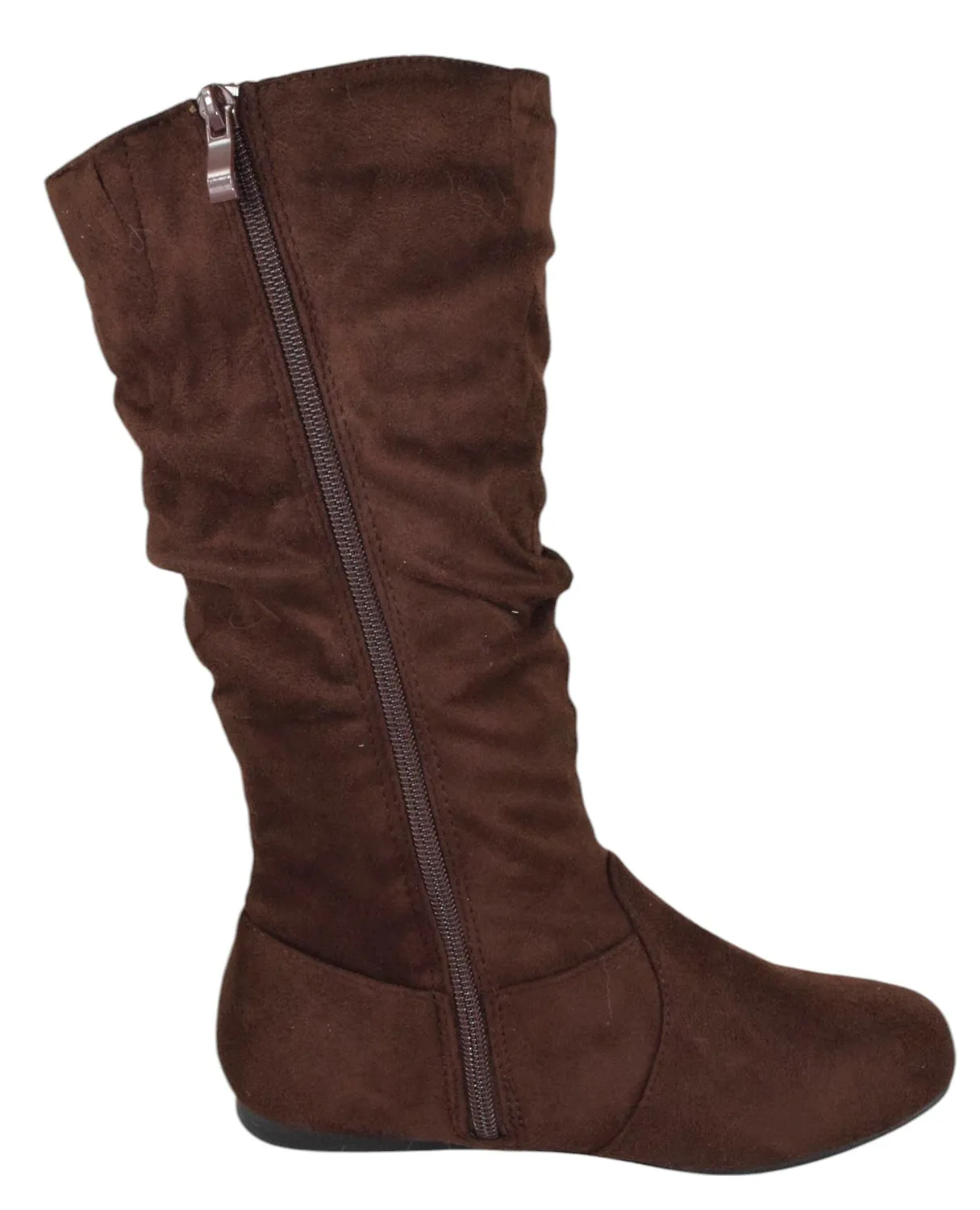 Flat Shoes Bad For Feet SELENA-23 Brown Suede Forever