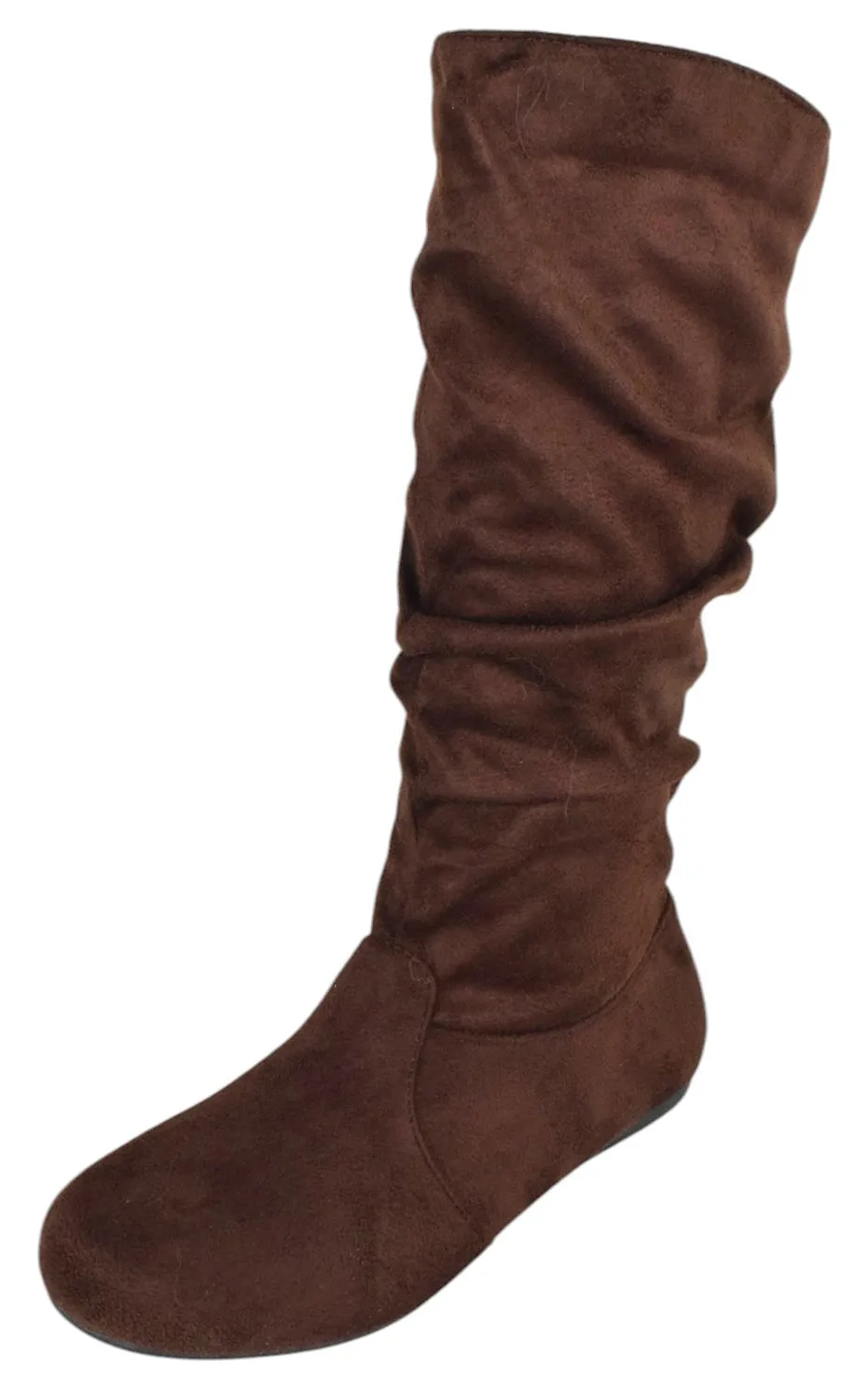 SELENA-23 Brown Suede Forever Flat Shoes Office Wear