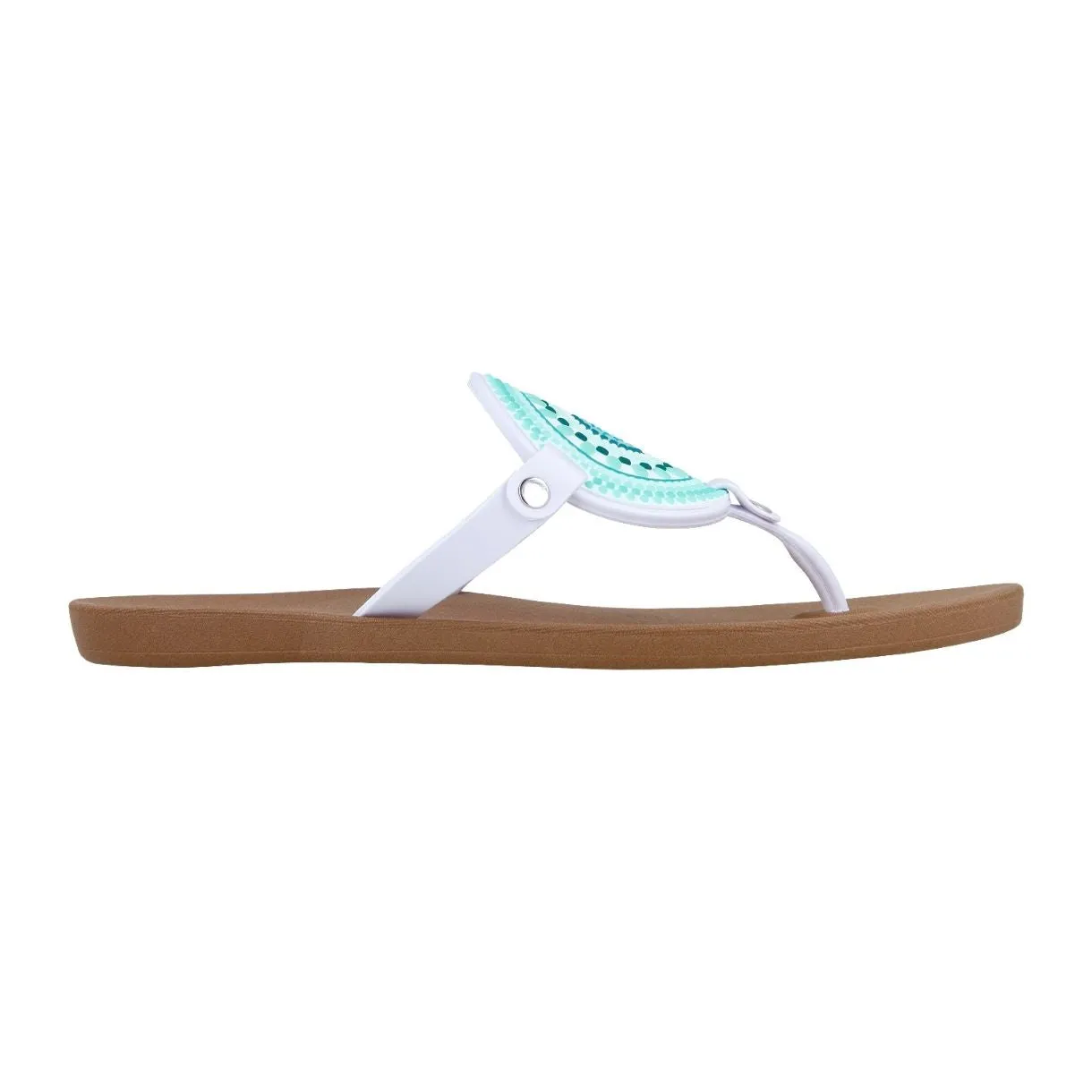 Waterproof Shoe Liners Oka-B Solara Women's Flip Flop with a soft, trendy medallion