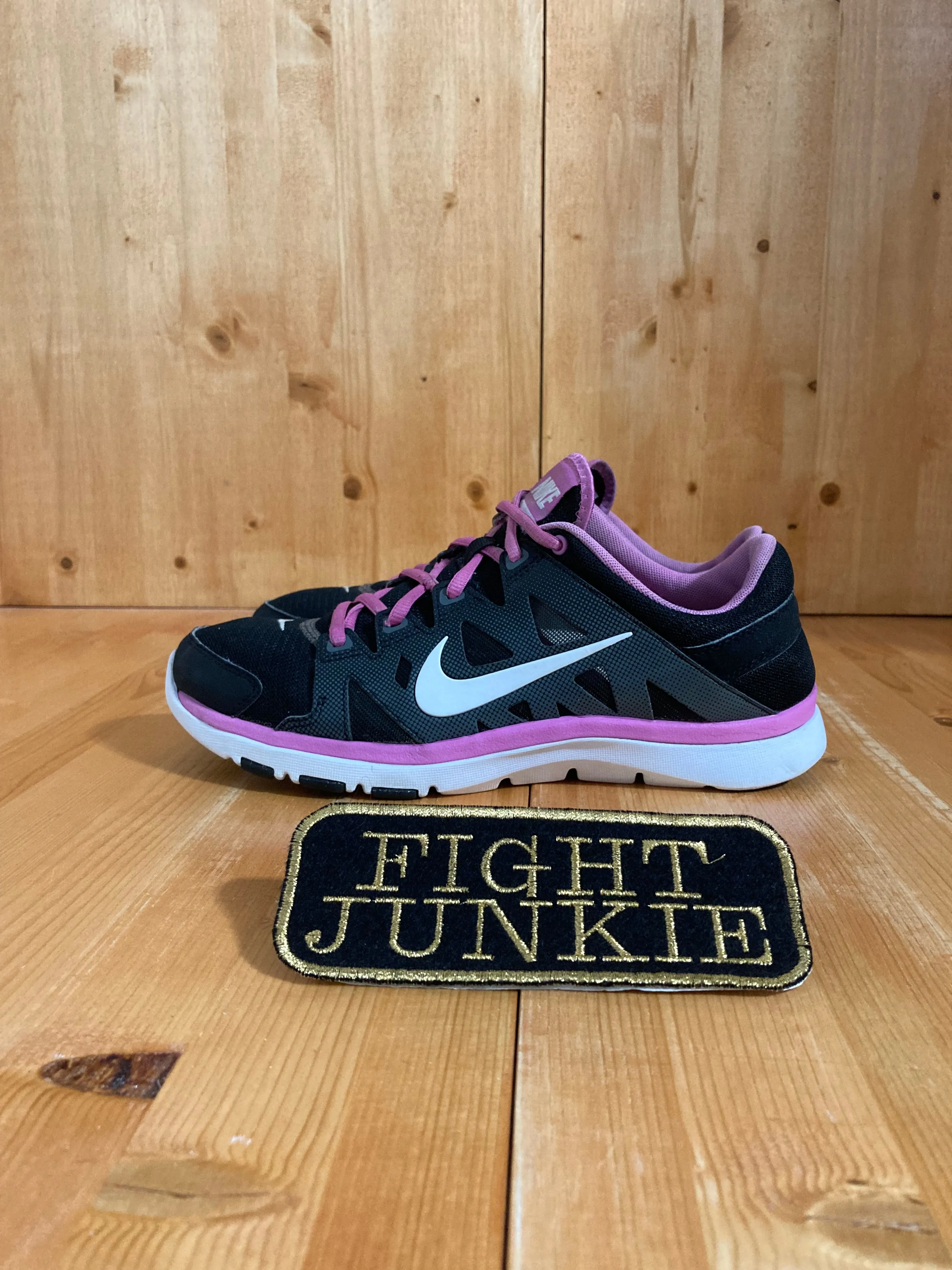 NIKE FLEX SUPREME TR 2 Women Size 8.5 Running Shoes Sneakers Black & Pink 616694-007 Asics Comfortable Walking Shoes