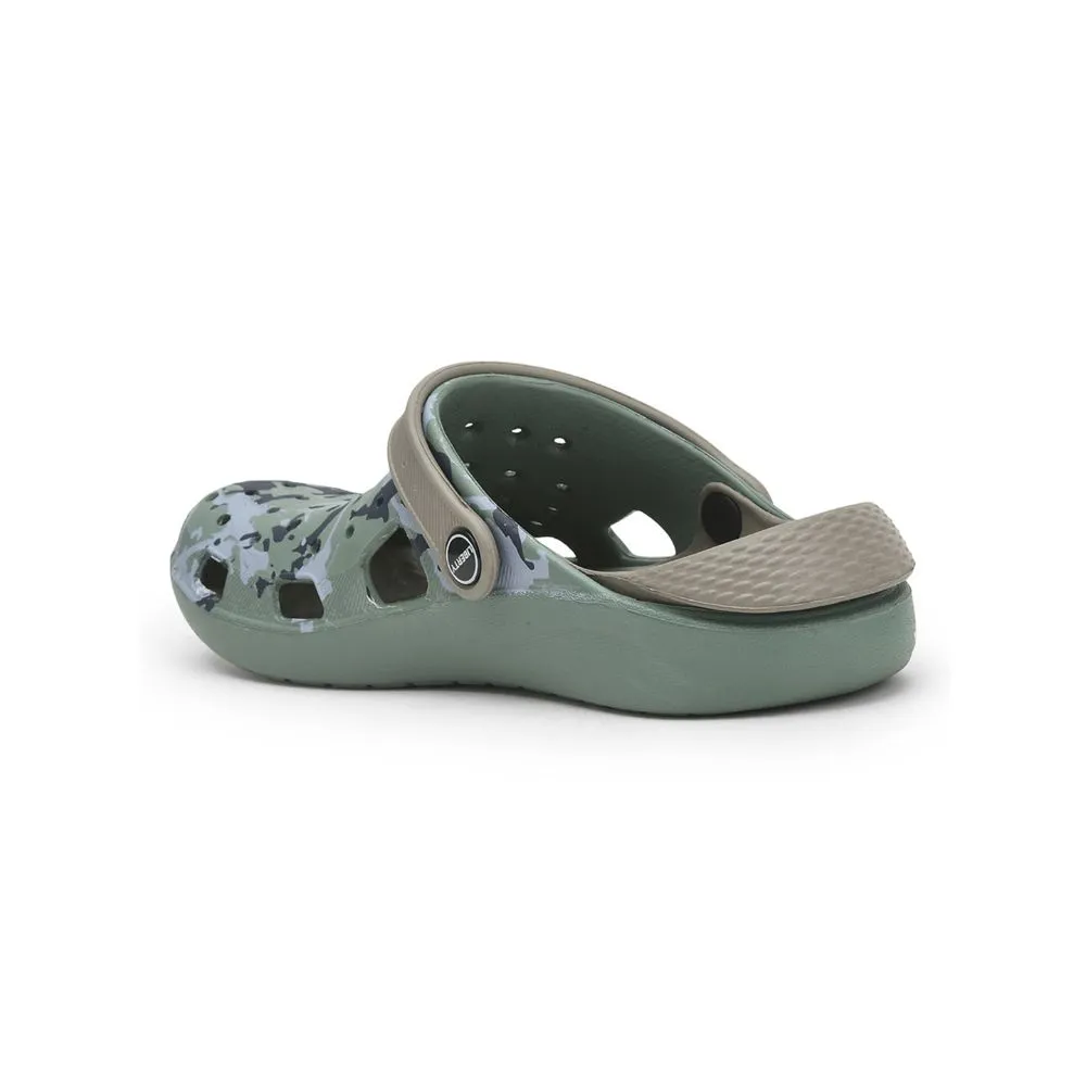 Embellished Flat Sandals A-HA Green Casual Slingback Clogs For Men LPMXT-811 By Liberty