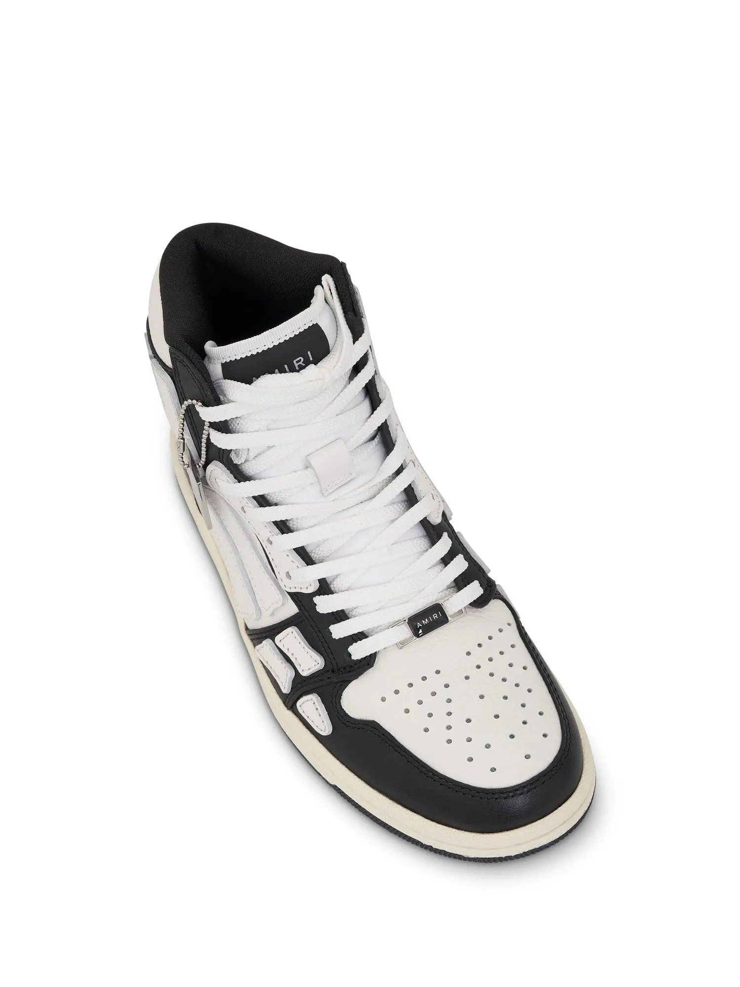 Skeleton High Leather Sneaker in Black/White Tweed Sneakers