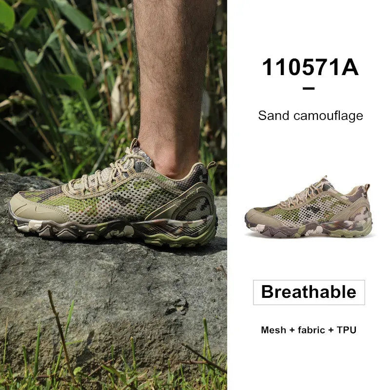 River Crossing Hiking Shoes HUMTTO Summer Breathable Shoes for Men Non-slip Hiking Men's Sports Shoes Luxury Designer Outdoor Black Rubber Trekking Sneakers