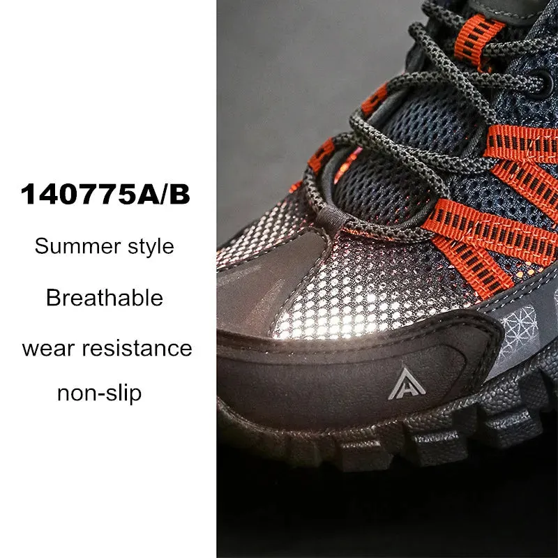 Trail Running Hiking Shoes HUMTTO Summer Breathable Shoes for Men Non-slip Hiking Men's Sports Shoes Luxury Designer Outdoor Black Rubber Trekking Sneakers