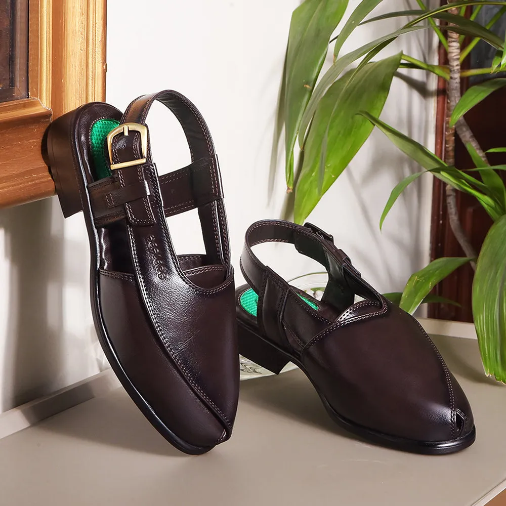 Healers By Liberty Mens PISHOR-2E Brown Casual Sandal Platform High Heel Sandals