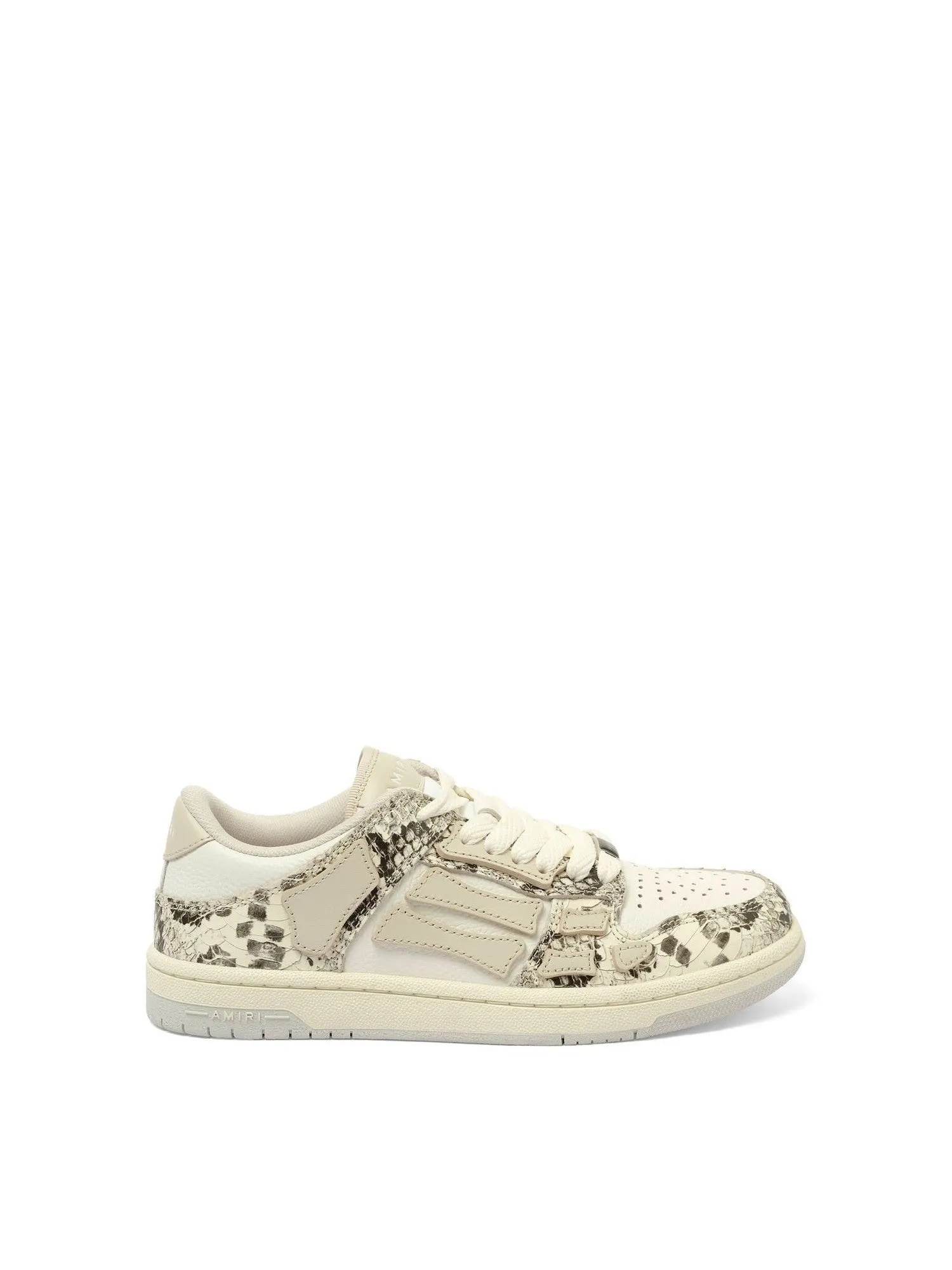 Rubber Sole Sneakers Snake Skeleton Sneaker in Alabaster