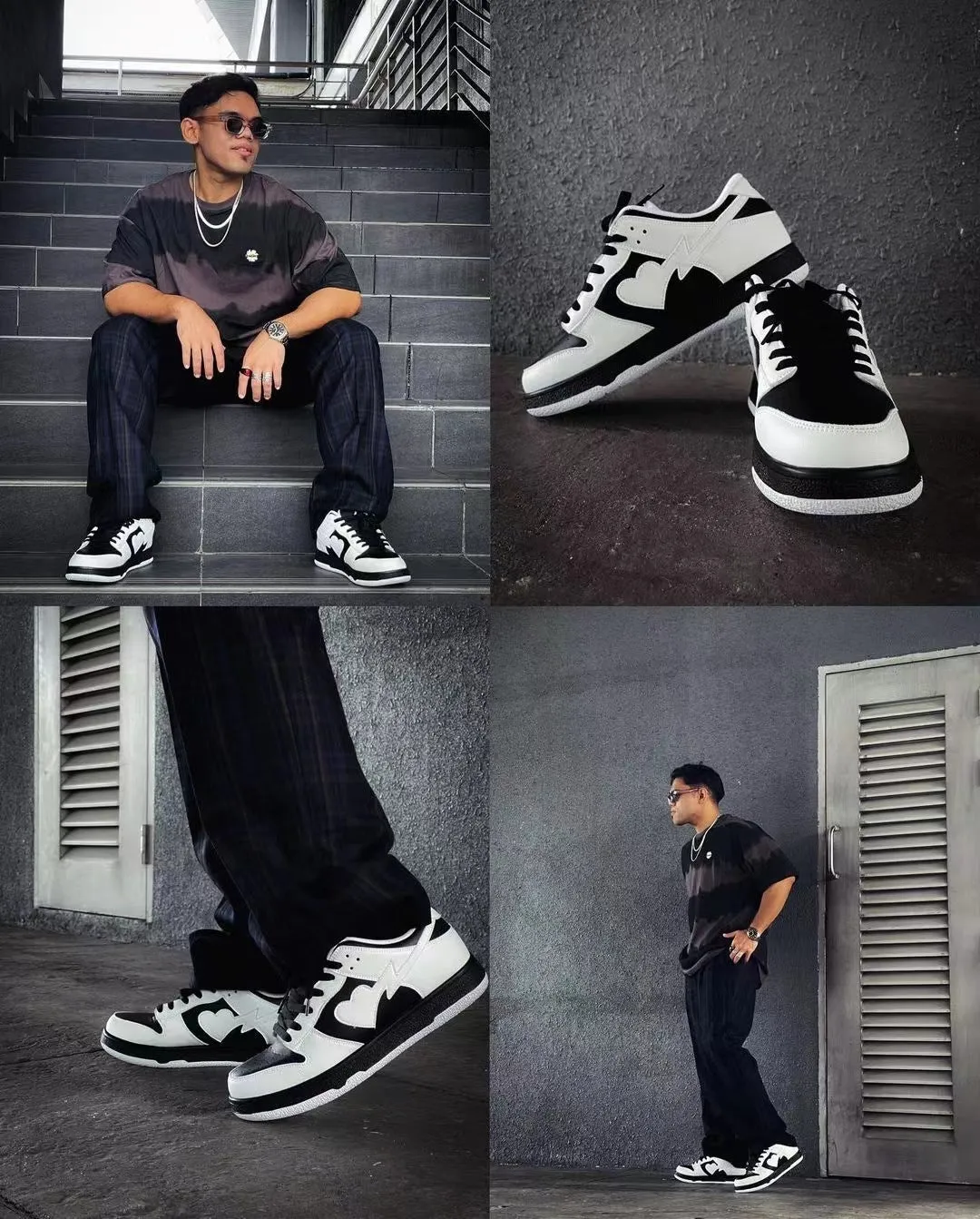 SNK Jupiter Love "Reverse Panda" Asics Running Shoes Size 11