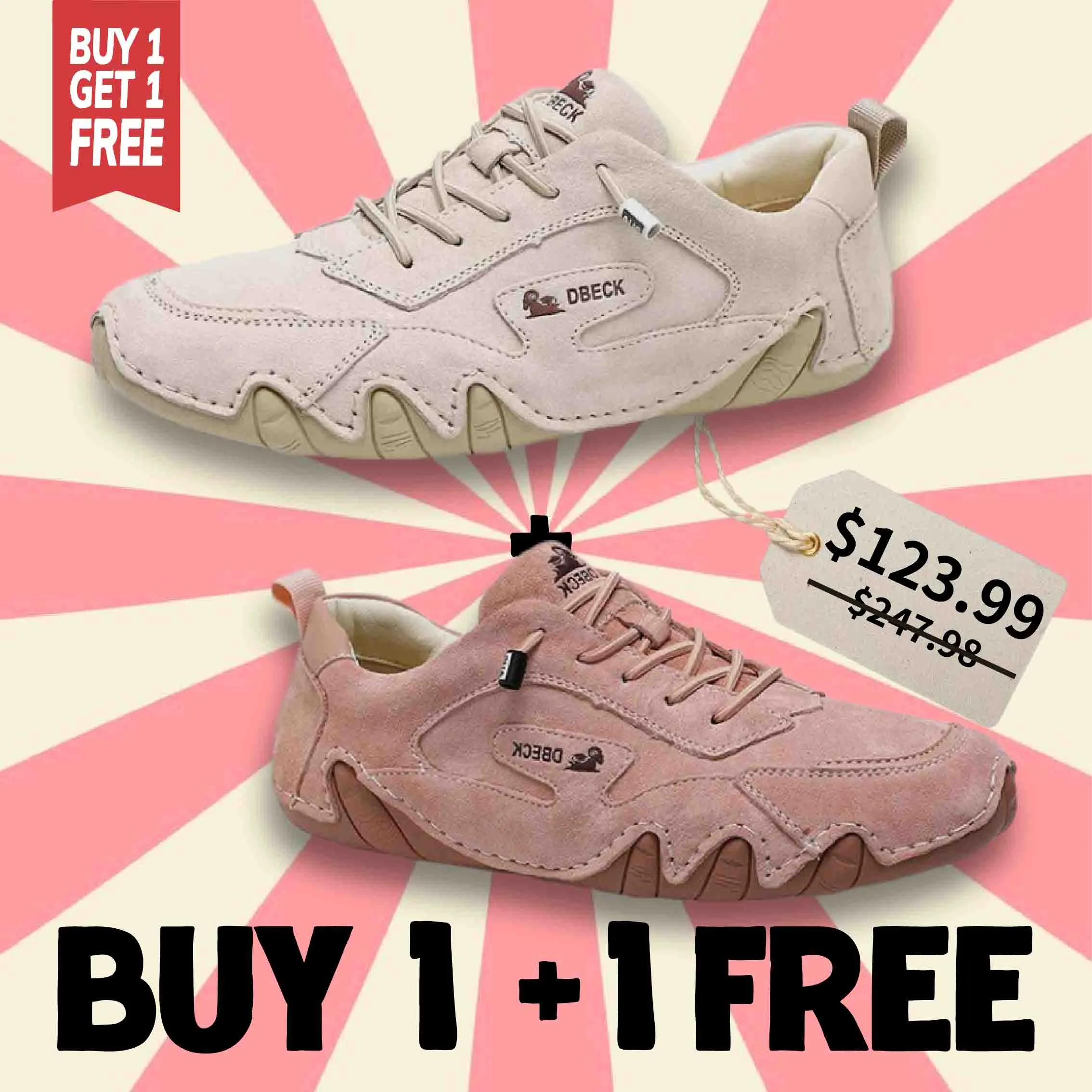 Dbeck SundayStroll Vibe: Comfortable & Flexible Lifestyle Walking Shoes For Outdoor And Everyday(1 1FREE) Alpine Xt Trail Running Shoes