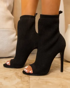 Peep Toe Booties High Heel Ready To Wear-2 By Mata Shoes Roshe One Casual Shoes