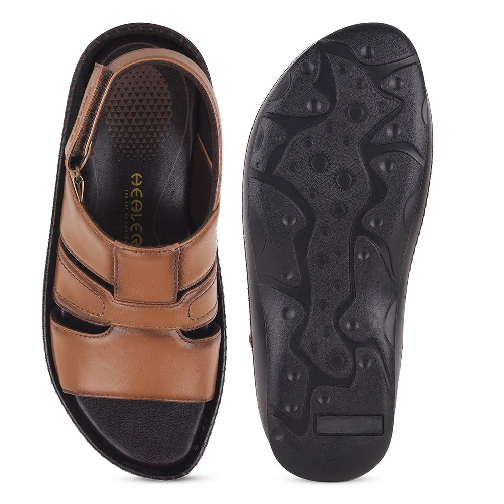 Tie Up Sandals Heels Healers Tan Casual Sandal For Men STARC-1E By Liberty