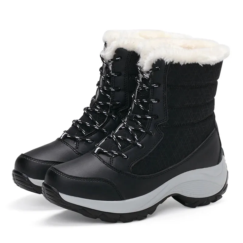 Best Waterproof Winter Shoes Women Boots Waterproof Winter Snow Boots Platform Shoes Warm Lining Winter  kodez